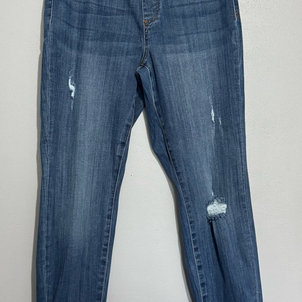 JUDY BLUE Boyfriend Fit Jeans Women's 9/29 Stretch Denim Distressed Pull On